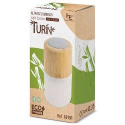 Altavoz luminoso de bambú turín