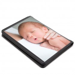 Tarjetero negro para hombre personalizado con foto a todo color