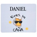 Alfombrilla de ratón blanca eres la caña personalizada con nombre