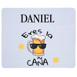 Alfombrilla de ratón blanca eres la caña personalizada con nombre