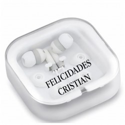 Auriculares personalizados con frase y nombre