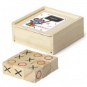 Juego tres en raya en caja de madera personaliza con nombre en adhesivo te lo mereces