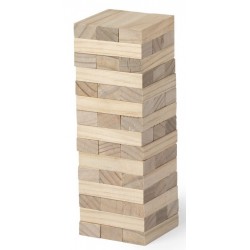 Juego jenga presentado en bolsa kraft personalizada con adhesivo eres importante para mi
