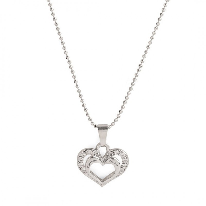 Colgante corazón personalizado con nombres