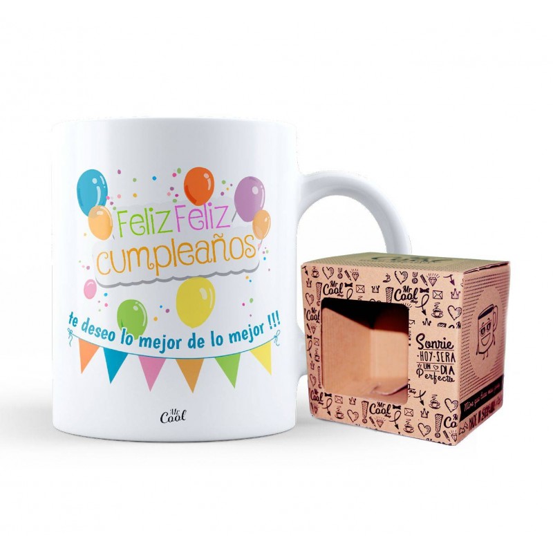Taza feliz feliz cumpleaños te deseo lo mejor de lo mejor
