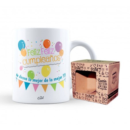 Taza feliz feliz cumpleaños te deseo lo mejor de lo mejor