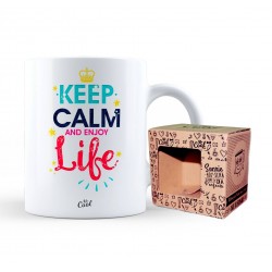 Taza keep calm and enjoy life