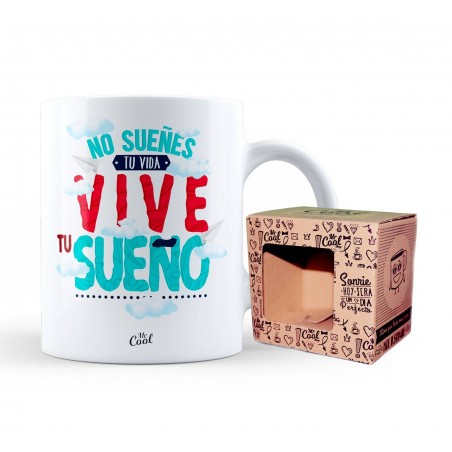Taza no sueñes tu vida vive tu sueño