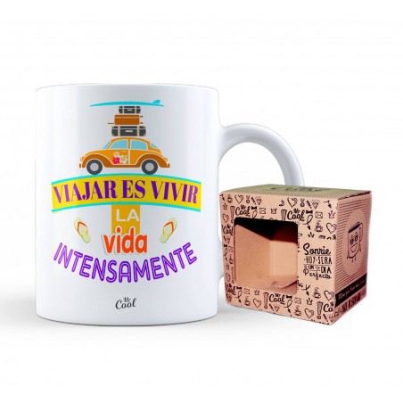 Taza viajar es vivir la vida intesamente