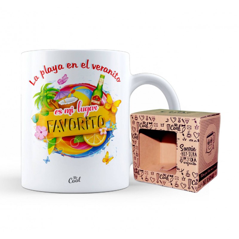 Taza la playa en el veranito es mi lugar favorito