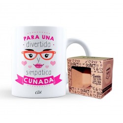 Taza para una divertida y simpatica cuñada