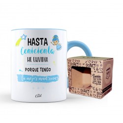 Taza color celeste hasta cenicienta me envidia porque tengo la mejor madrina