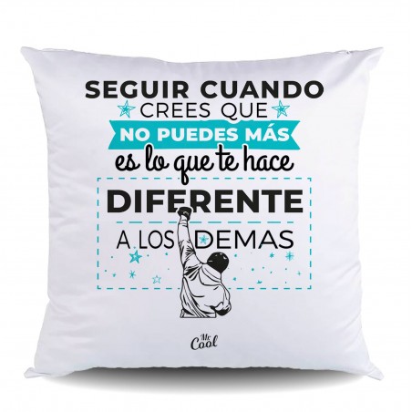 Cojin poliester seguir cuando crees que no puedes más es lo que te hace diferente a los demas