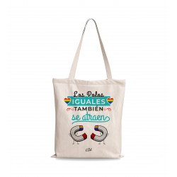 Bolsa tote bag los polos iguales tambíen se atraen