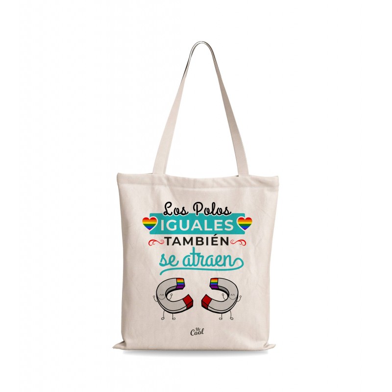 Bolsa tote bag los polos iguales tambíen se atraen