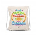 Mochila saco profe gracias por enseñarnos con el corazón masculino