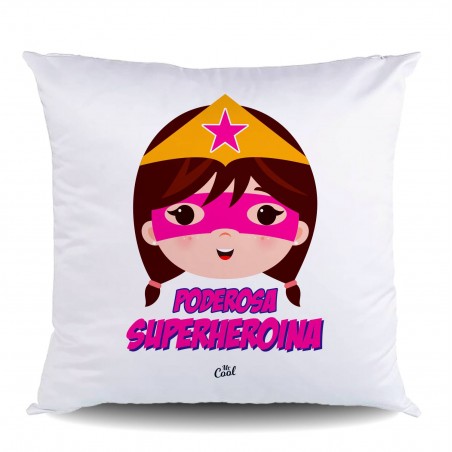 Cojin poderosa superheroina
