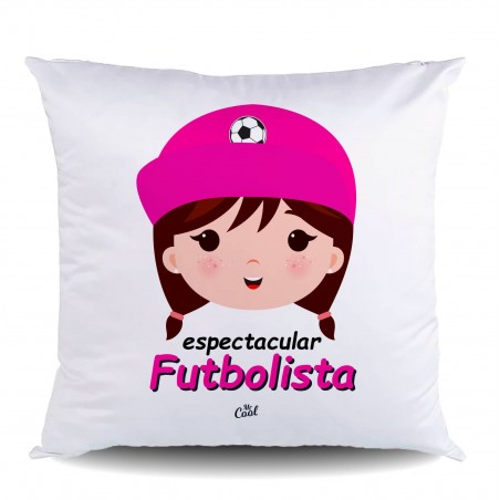 Cojin espectacular futbolista niña