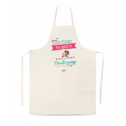 Delantal tipo lino contigo recorreria el mundo entero