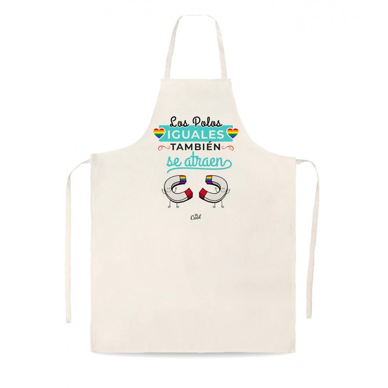 Delantal tipo lino los polos iguales tambien se atraen