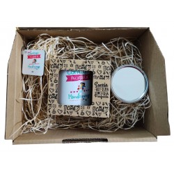 Pack regalo contigo recorreria el mundo entero taza + llavero + espejo