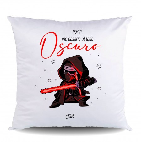 Cojin poliester por ti me pasaría al lado oscuro