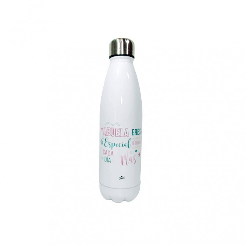 Botella termo 500ml abuela eres especial te quiero casa día mas