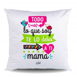 Cojin poliester todo lo que soy te lo debo a ti