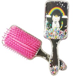 Cepillo kawaii para niñas con confeti