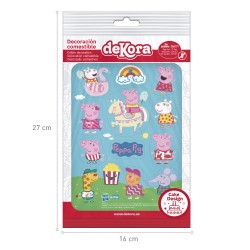 Decoración comestible recortable para tarta y cupcake peppa pig