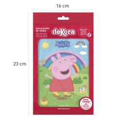 Silueta oblea para tarta con diseño peppa pig