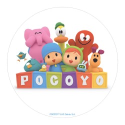 Oblea para tarta con diseño de pocoyo