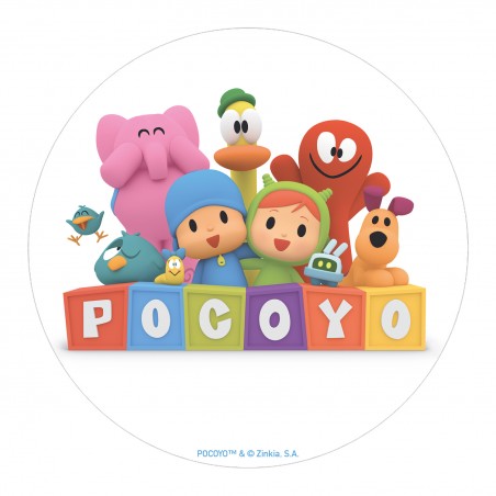 Oblea para tarta con diseño de pocoyo
