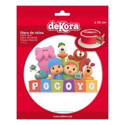 Oblea para tarta con diseño de pocoyo