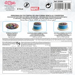 Oblea comestible para decoración de tartas modelo avengers