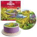 Oblea comestible para tarta con diseño dinosaurio