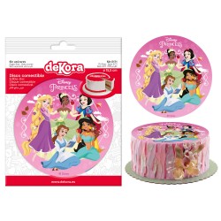 Oblea comestible para decoración de tarta con diseño de las princesas