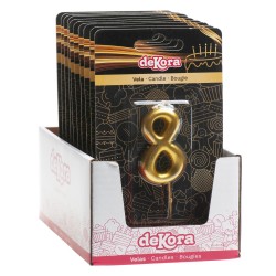 Vela para cumpleaños del número 8