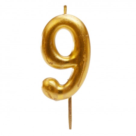 Vela para cumpleaños del número 9