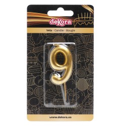 Vela para cumpleaños del número 9