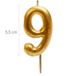 Vela para cumpleaños del número 9