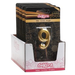 Vela para cumpleaños del número 9