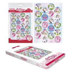 Pack de 20 mini discos unicornios