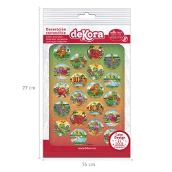 Pack de 20 mini discos dinosaurios