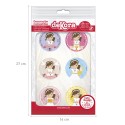 Pack de 6 discos comestibles niña comunión