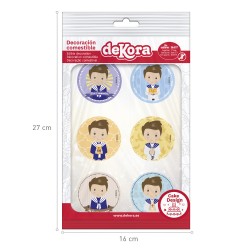 Pack de 6 discos comestibles niño comunión