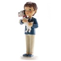 Figura de tarta niño comunión con perrito