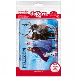 Lámina comestrible rectángular modelo frozen