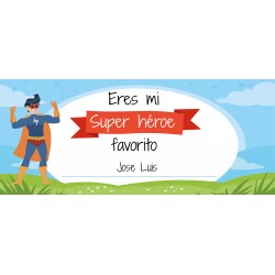 Plantilla para personalización de taza día del padre mi super héroe favorito