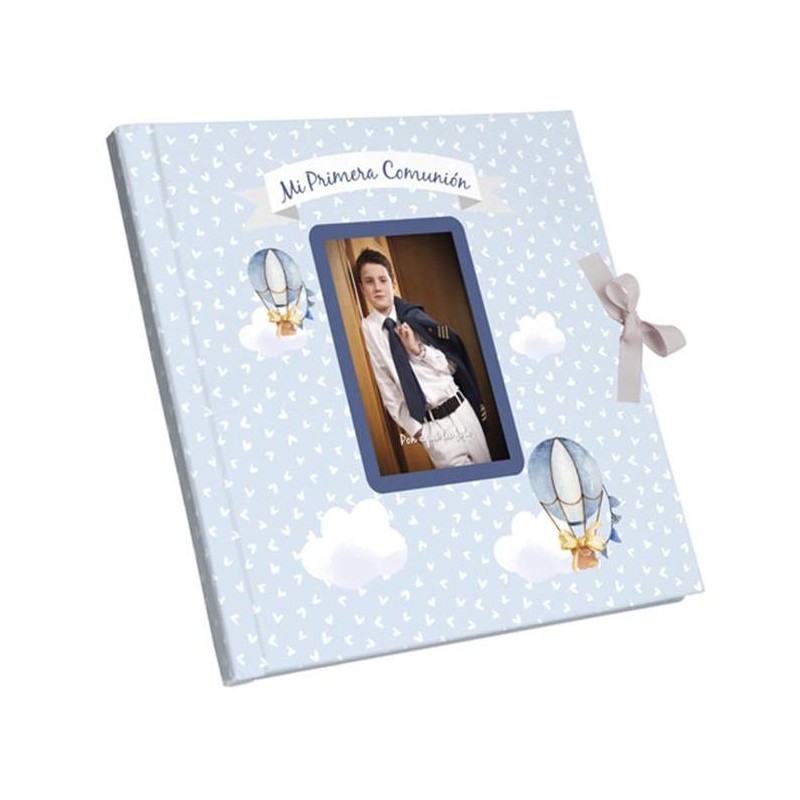 Libro de comunión para fotos con cierre de lazo